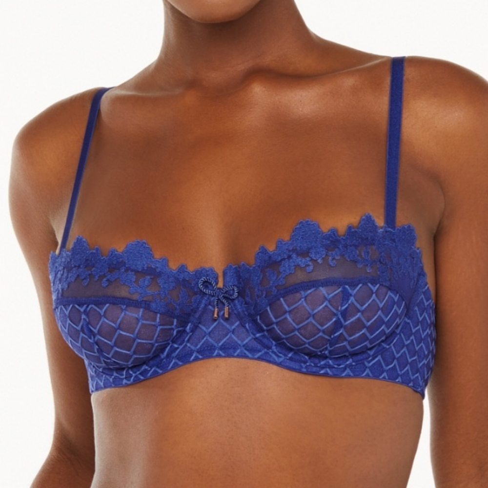 💙SAVAGE X FENTY BAROQUE BONDAGE UNLINED BALCONETTE BRA SIZE 36C